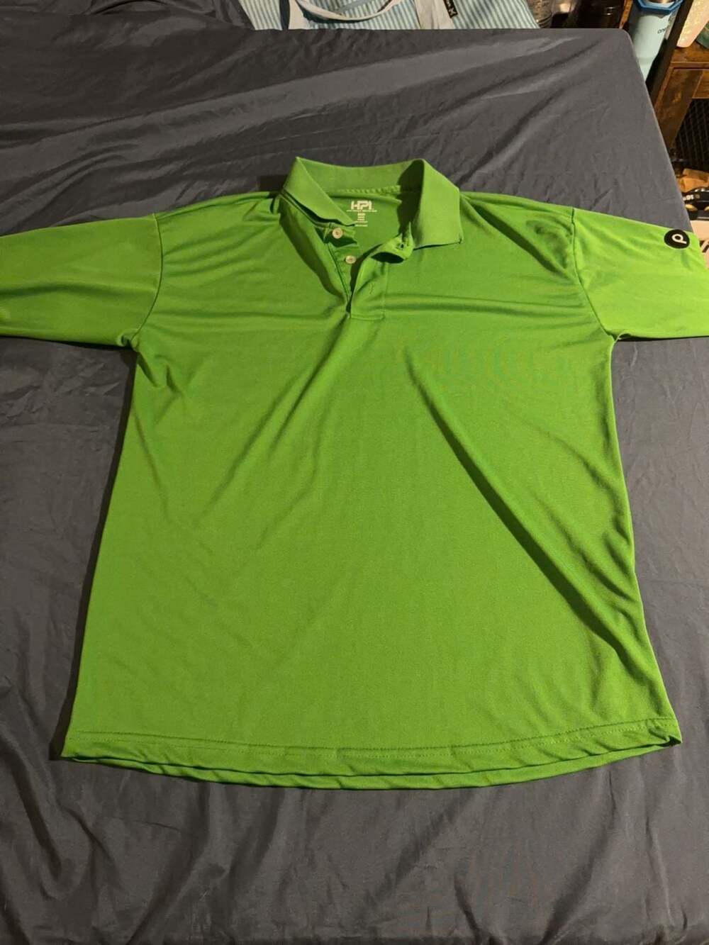 Lot of three HPI Publix Staff Uniform Lime Green Performance Polo Shirt 1-0016